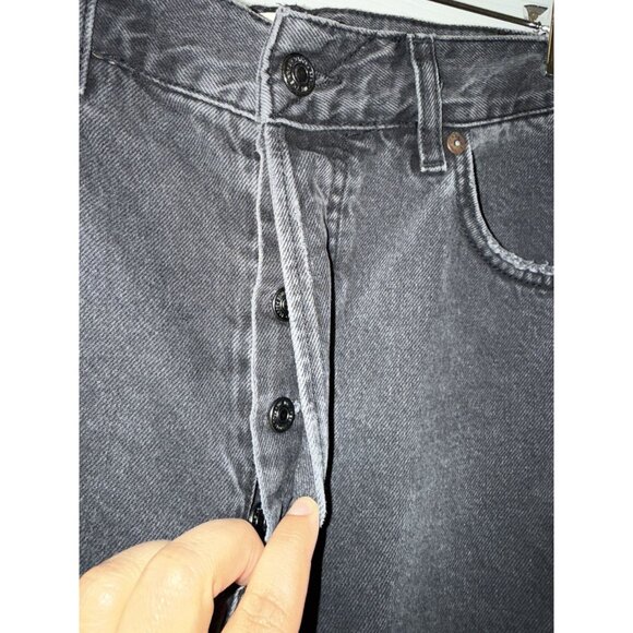 Free People We The Free The Lasso High Waisted Straight Leg Charcoal Jeans Sz 30 - Picture 4 of 9